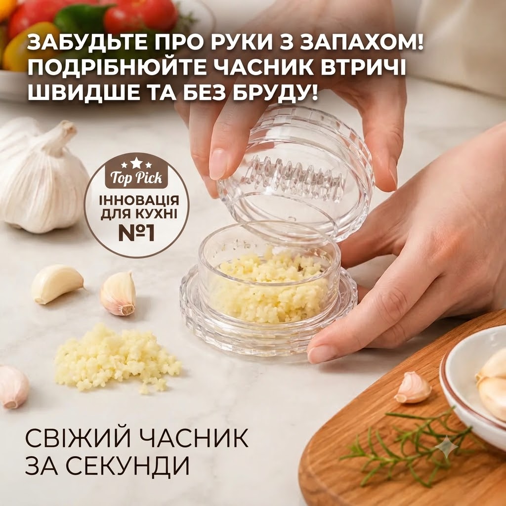 Ручна м'ясорубка та м'ясорубка для часнику Clear