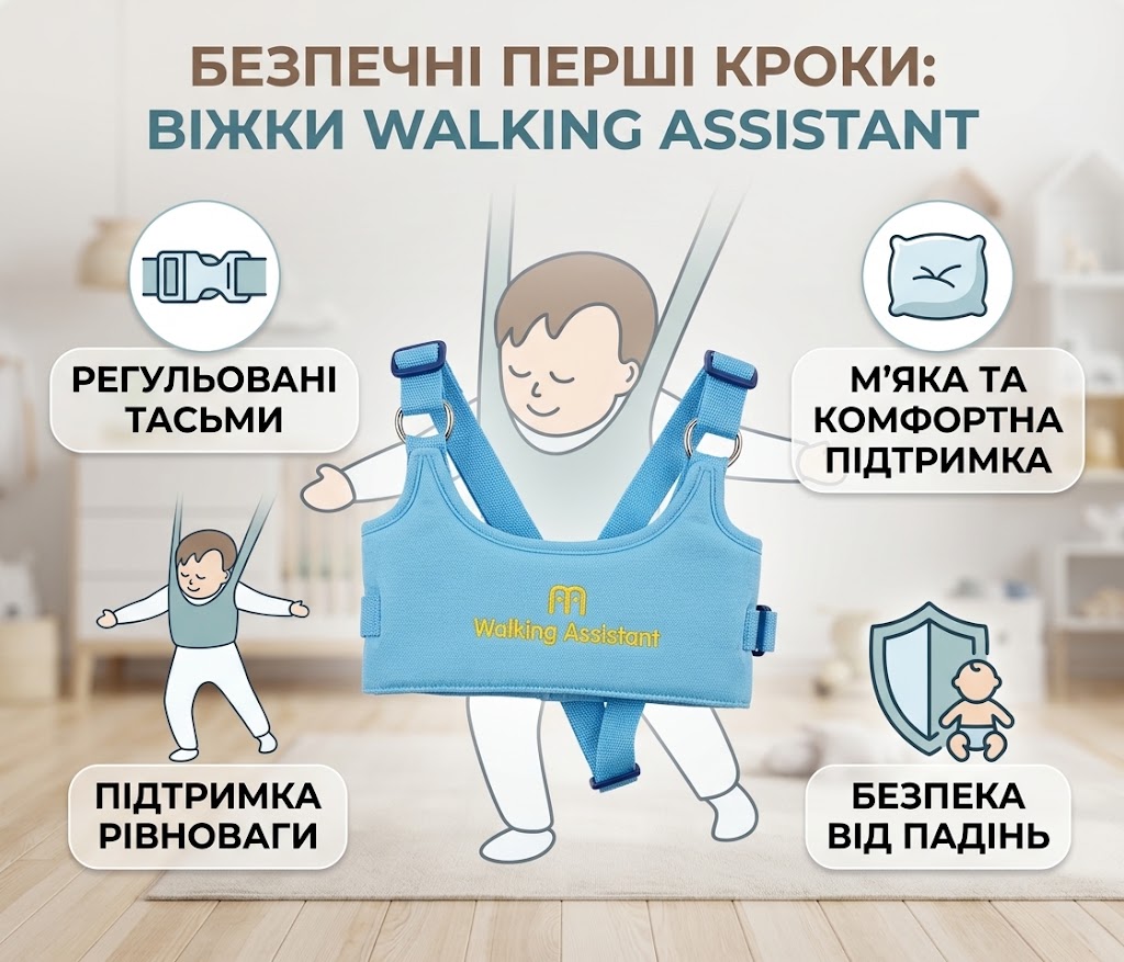 ДИТЯЧІ ВІЖКИ-ХОДУНКИ WALKING ASSISTANT