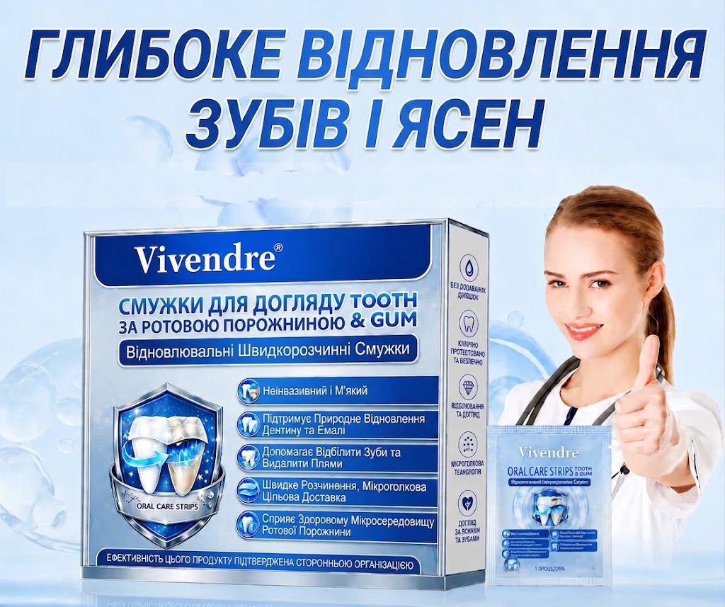 Мікроголкові розчинні смужки Vivendre® для глибокого відновлення емалі та ясен