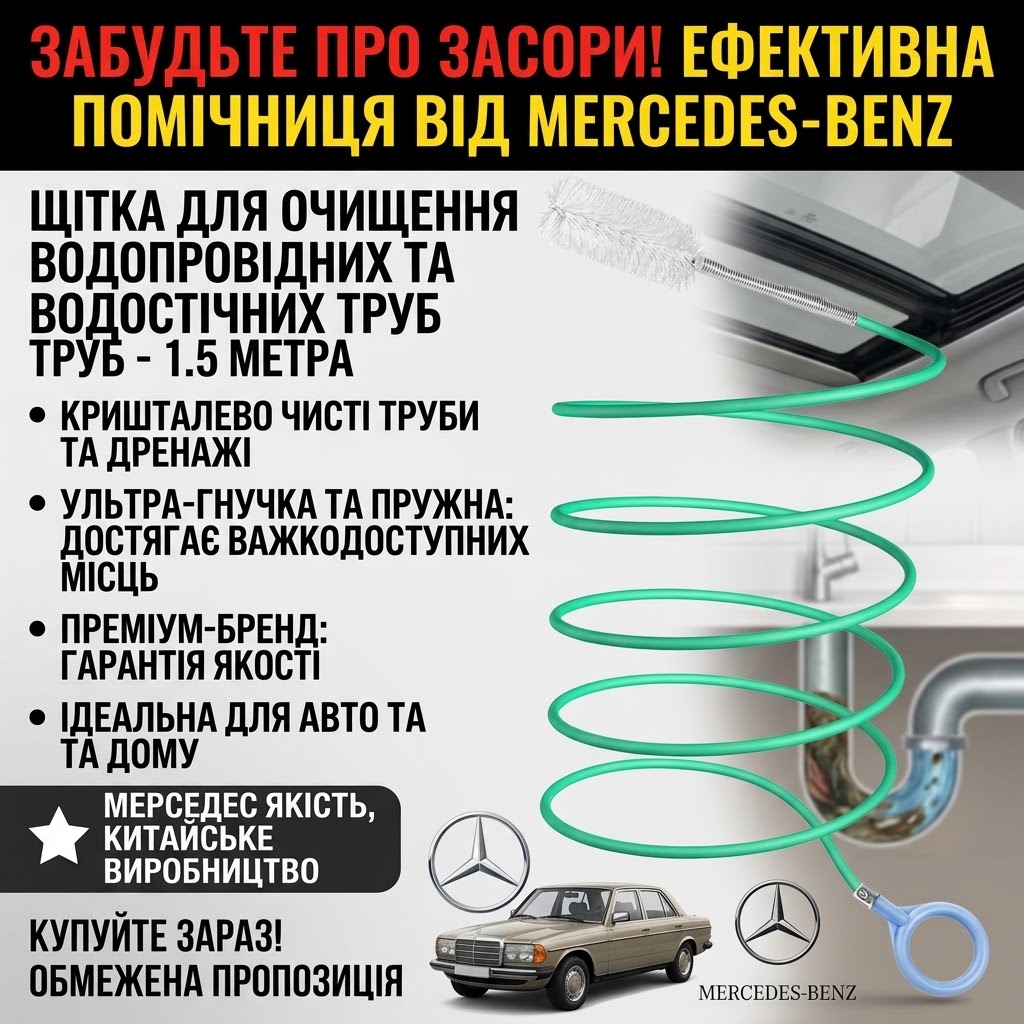 Гнучка щітка-трос 1.5 м для авто, люків, холодильників та сантехніки