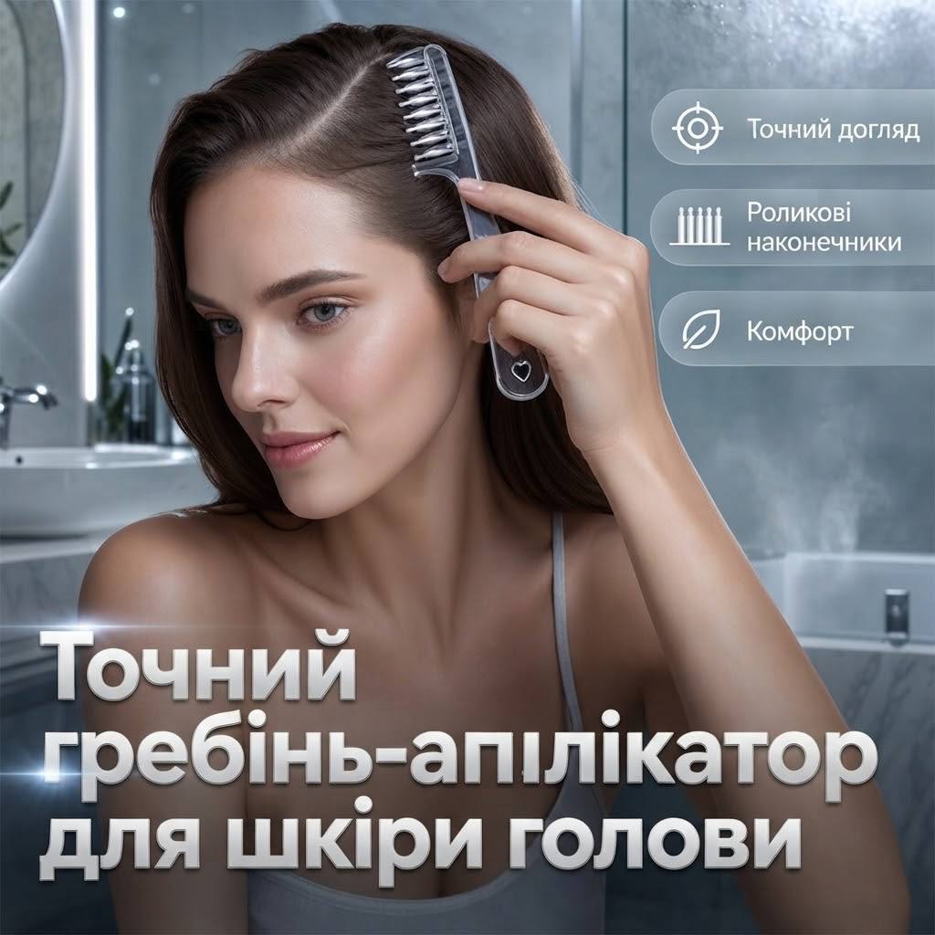 ТОЧНИЙ ГРЕБІНЕЦЬ ДЛЯ ШКІРИ ГОЛОВИ